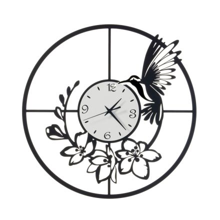 Železné hodiny s dekorací Kolibřík Made in Italy - Virgin Viadurini