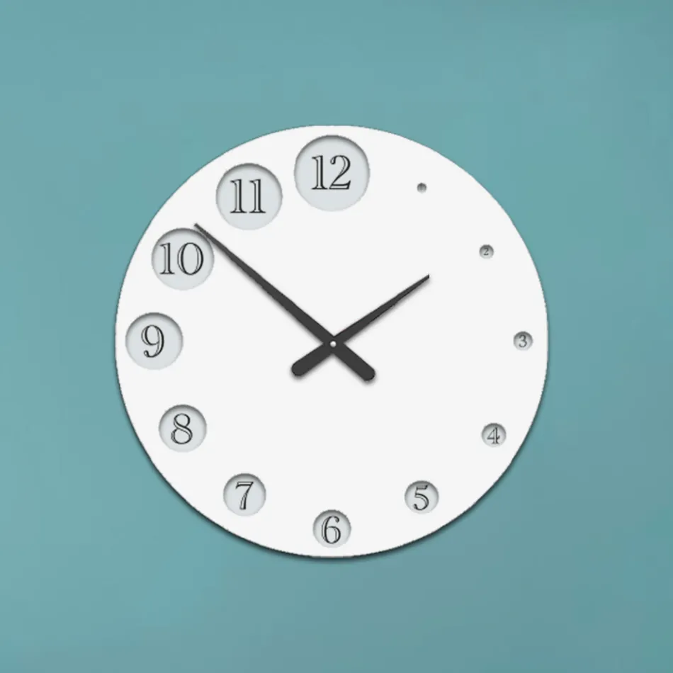 Dřevěné hodiny s postupně se zvětšujícími číslicemi Made in Italy - Kenya Viadurini