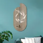 Dřevěné hodiny s potiskem volavky Made in Italy - Palau Viadurini