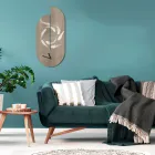 Dřevěné hodiny s potiskem volavky Made in Italy - Palau Viadurini