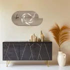 Dřevěné hodiny s potiskem volavky Made in Italy - Palau Viadurini