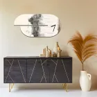 Dřevěné hodiny s potiskem volavky Made in Italy - Palau Viadurini