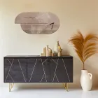 Dřevěné hodiny s potiskem volavky Made in Italy - Palau Viadurini