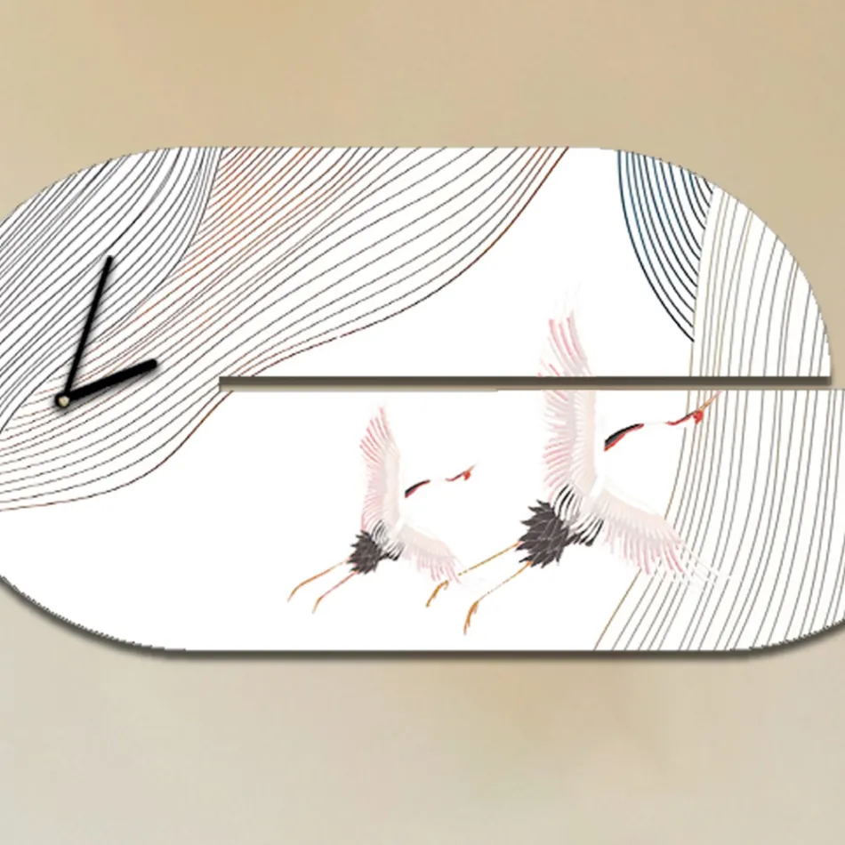 Dřevěné hodiny s potiskem volavky Made in Italy - Palau Viadurini