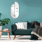 Dřevěné hodiny s potiskem volavky Made in Italy - Palau Viadurini