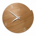 Moderní nástěnné hodiny ručně vyrobené z přírodního dřeva - Cratere