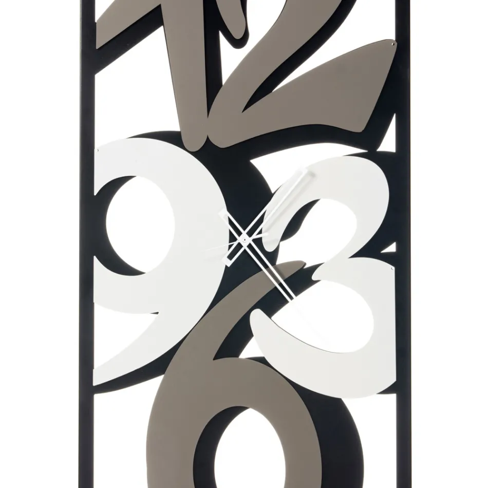 Hodiny vyrobené ze železa s velkými čísly Made in Italy - Aquarium Viadurini