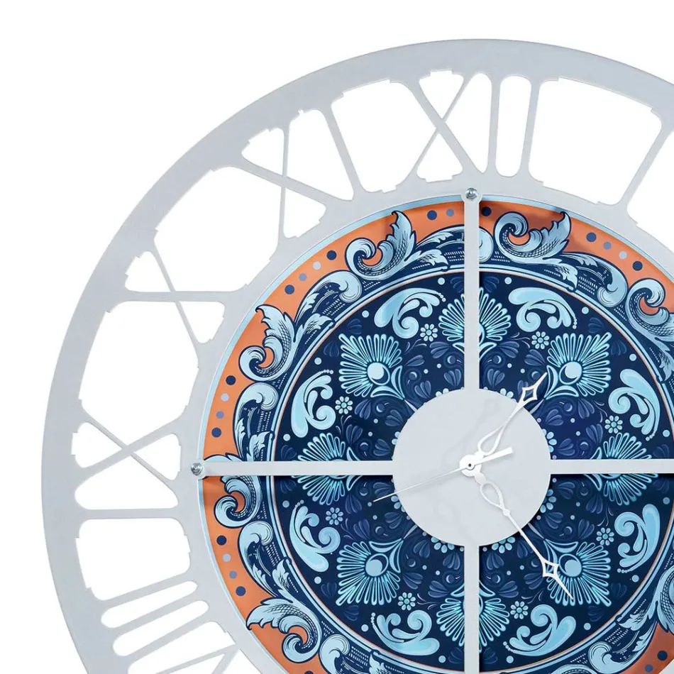 Hodiny vyrobené ze železa ve 3 různých povrchových úpravách Made in Italy - Pšenice Viadurini