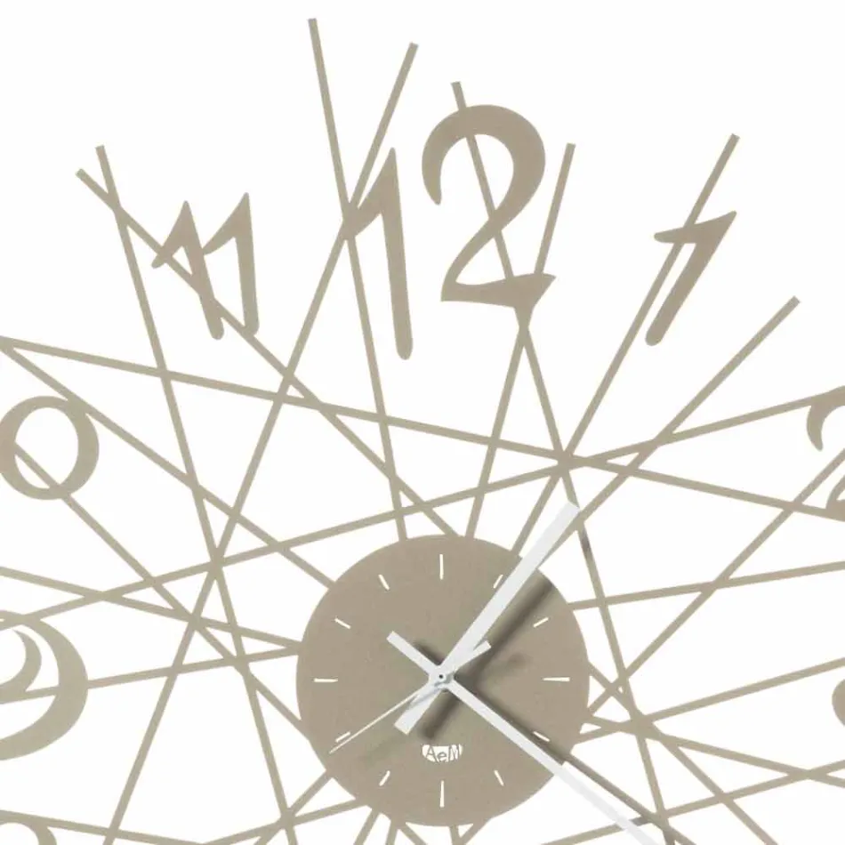 Kulaté železné designové nástěnné hodiny vyrobené v Itálii - Kombo Viadurini