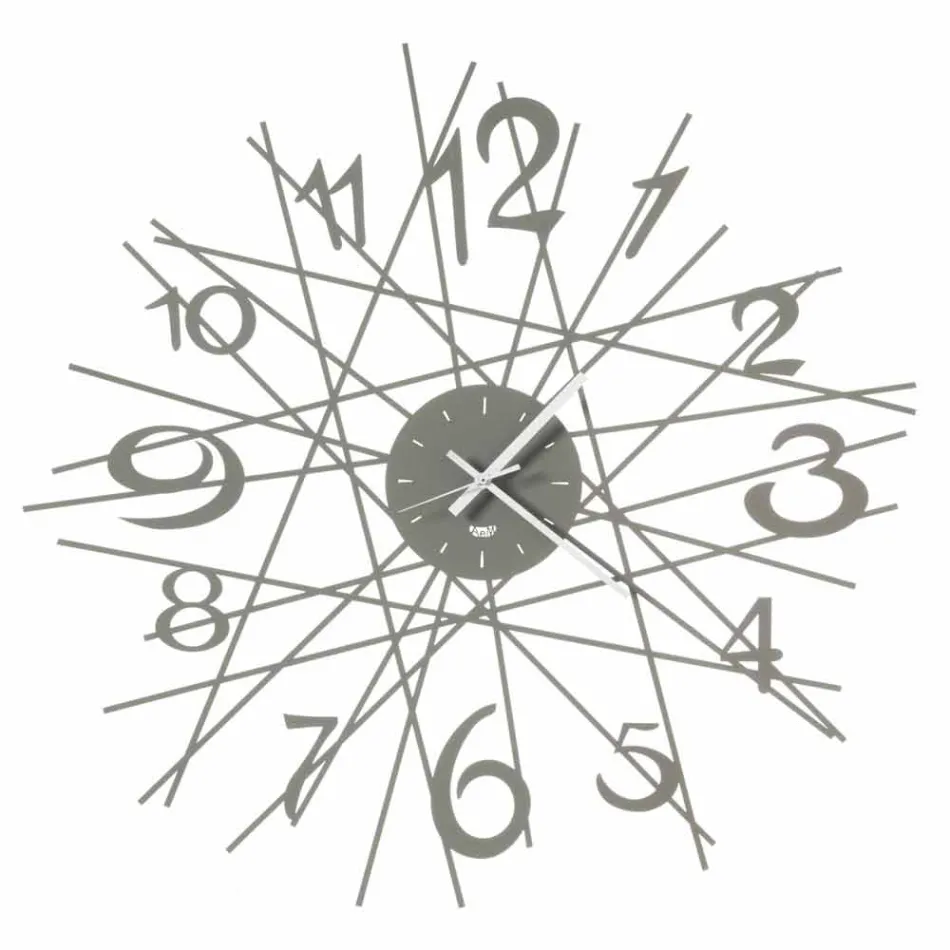 Kulaté železné designové nástěnné hodiny vyrobené v Itálii - Kombo Viadurini