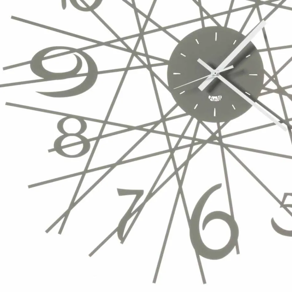 Kulaté železné designové nástěnné hodiny vyrobené v Itálii - Kombo Viadurini