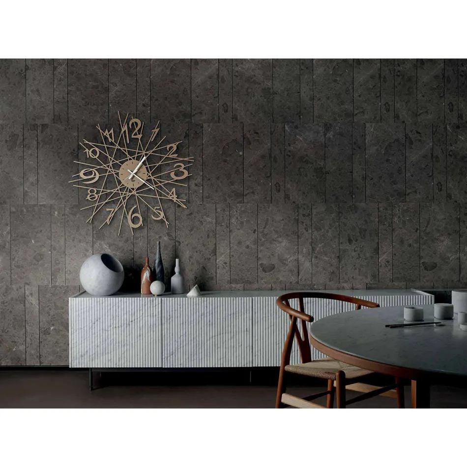 Kulaté železné designové nástěnné hodiny vyrobené v Itálii - Kombo Viadurini