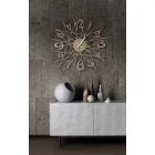 Kulaté železné designové nástěnné hodiny vyrobené v Itálii - Kombo Viadurini