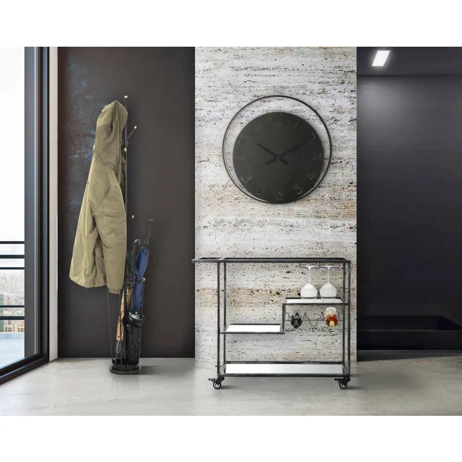 Kulaté nástěnné hodiny o průměru 60 cm Moderní žehlička - Beatrix Viadurini