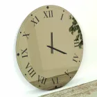 Kulaté nástěnné hodiny ze zrcadlového křišťálu Made in Italy - Gear Viadurini