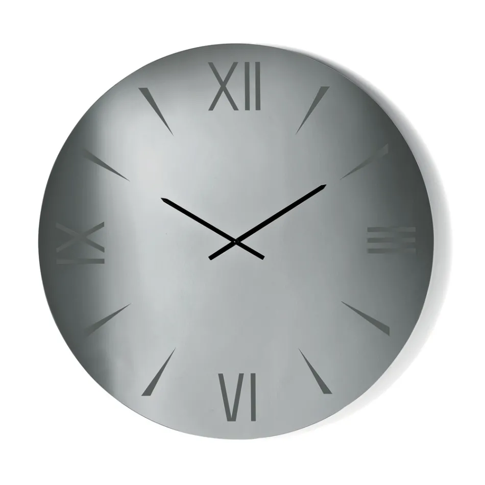 Kulaté zrcadlové skleněné hodiny s laserově gravírovanými číslicemi - Clelia Viadurini