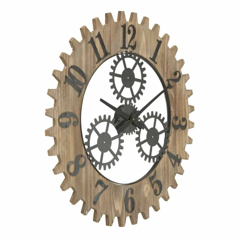 Moderní designové kulaté nástěnné hodiny ze železa a MDF - Gitta Viadurini