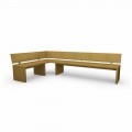 Moderní rohová lavice z dubového dřeva vyrobená v Itálii, Misty