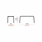 Nízká lavička v lakovaném hliníku vyrobená v Itálii - Sybella Viadurini