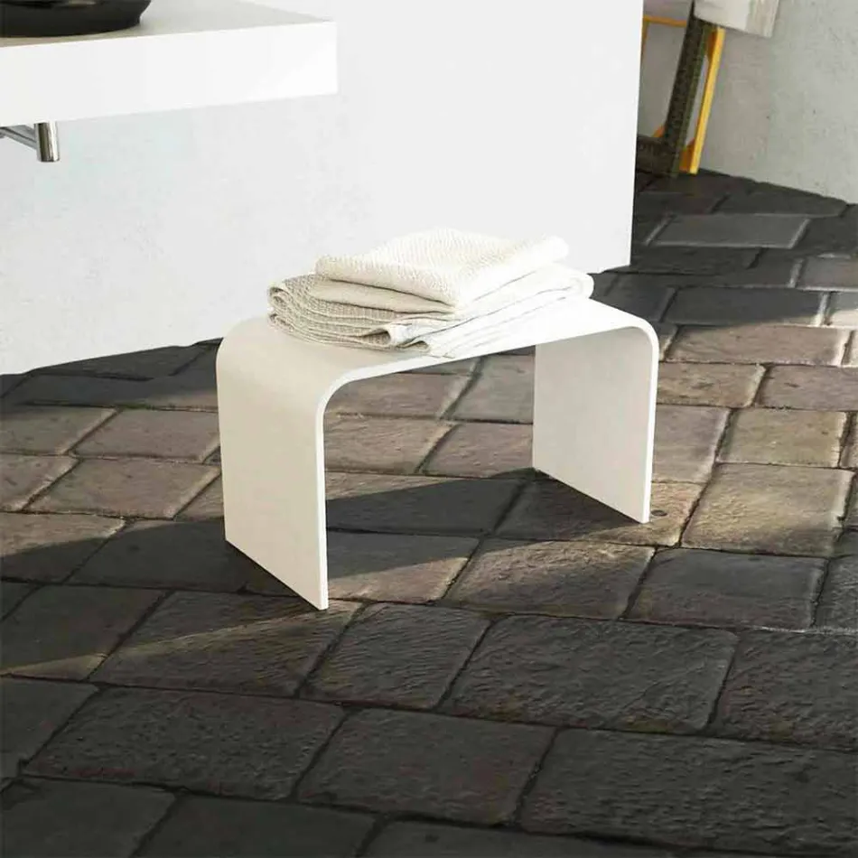 Dlouhá designová moderní koupelnová lavice vyrobená v Itálii Recanati Viadurini