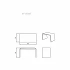 Dlouhá designová moderní koupelnová lavice vyrobená v Itálii Recanati Viadurini