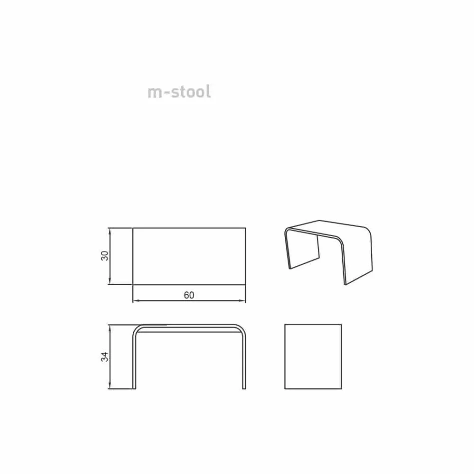 Dlouhá designová moderní koupelnová lavice vyrobená v Itálii Recanati Viadurini