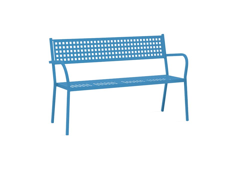 Stohovatelná venkovní lavice s ocelovou područkou Made in Italy - Aberdeen Viadurini
