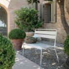 Stohovatelná zahradní lavice s galvanizovanou ocelovou konstrukcí Made in Italy - Ralph Viadurini