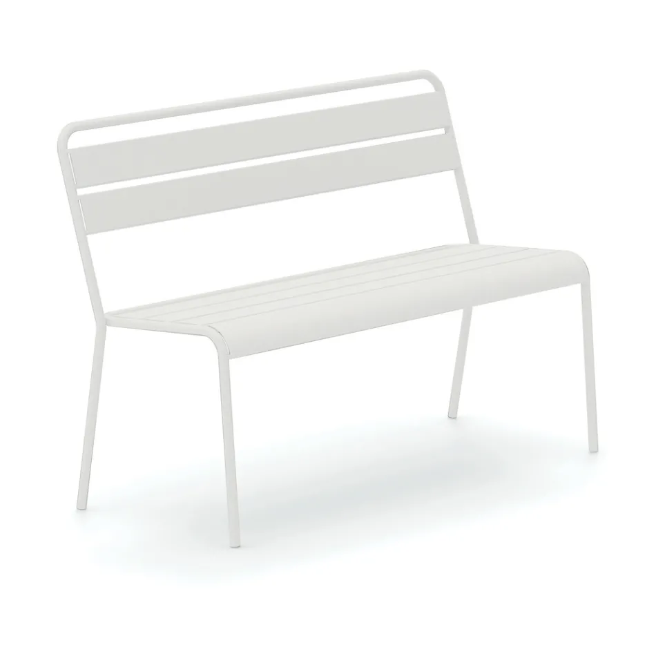 Stohovatelná zahradní lavice s galvanizovanou ocelovou konstrukcí Made in Italy - Ralph Viadurini