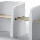 Zahradní lavice z polyetylenového a březového dřeva Made in Italy - Talula Viadurini