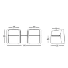 Zahradní lavice z polyetylenového a březového dřeva Made in Italy - Talula Viadurini