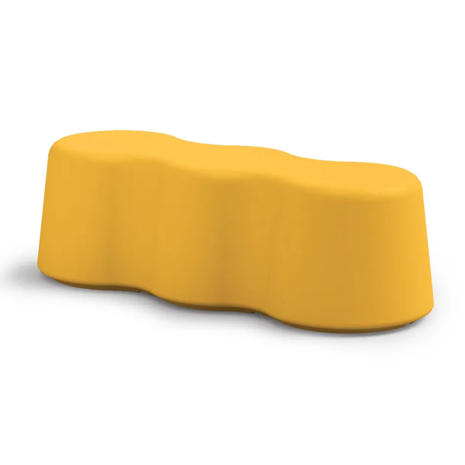 Vlnitá vnitřní lavice z barevného polyetylenu Made in Italy - Marion Viadurini