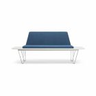 Čalouněná a čalouněná lavička z oceli a základny MDF Moderní minimalistický design - Gardena Viadurini
