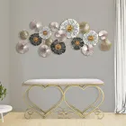 Lavička ve zlaté žehličce s polstrováním sedáku a potahem z látky - Alchimia Viadurini