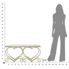 Lavička ve zlaté žehličce s polstrováním sedáku a potahem z látky - Alchimia Viadurini