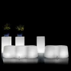 Vlnitá venkovní svítivá lavice z polyetylenu Made in Italy - Brenda Viadurini