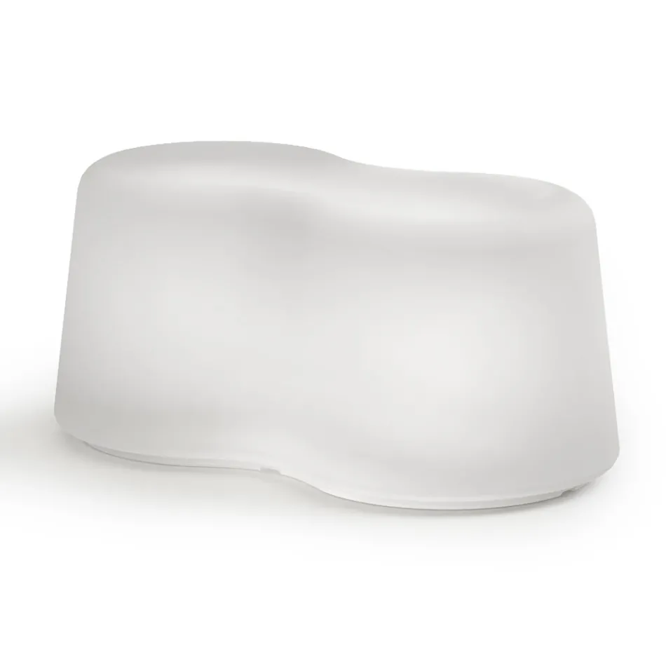 Venkovní vlnitá lavička z polyetylenu Made in Italy - Brenda Viadurini