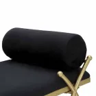 Moderní designová obdélníková lavice ze železa, MDF a textilie - Harding Viadurini