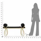 Moderní designová obdélníková lavice ze železa, MDF a textilie - Harding Viadurini