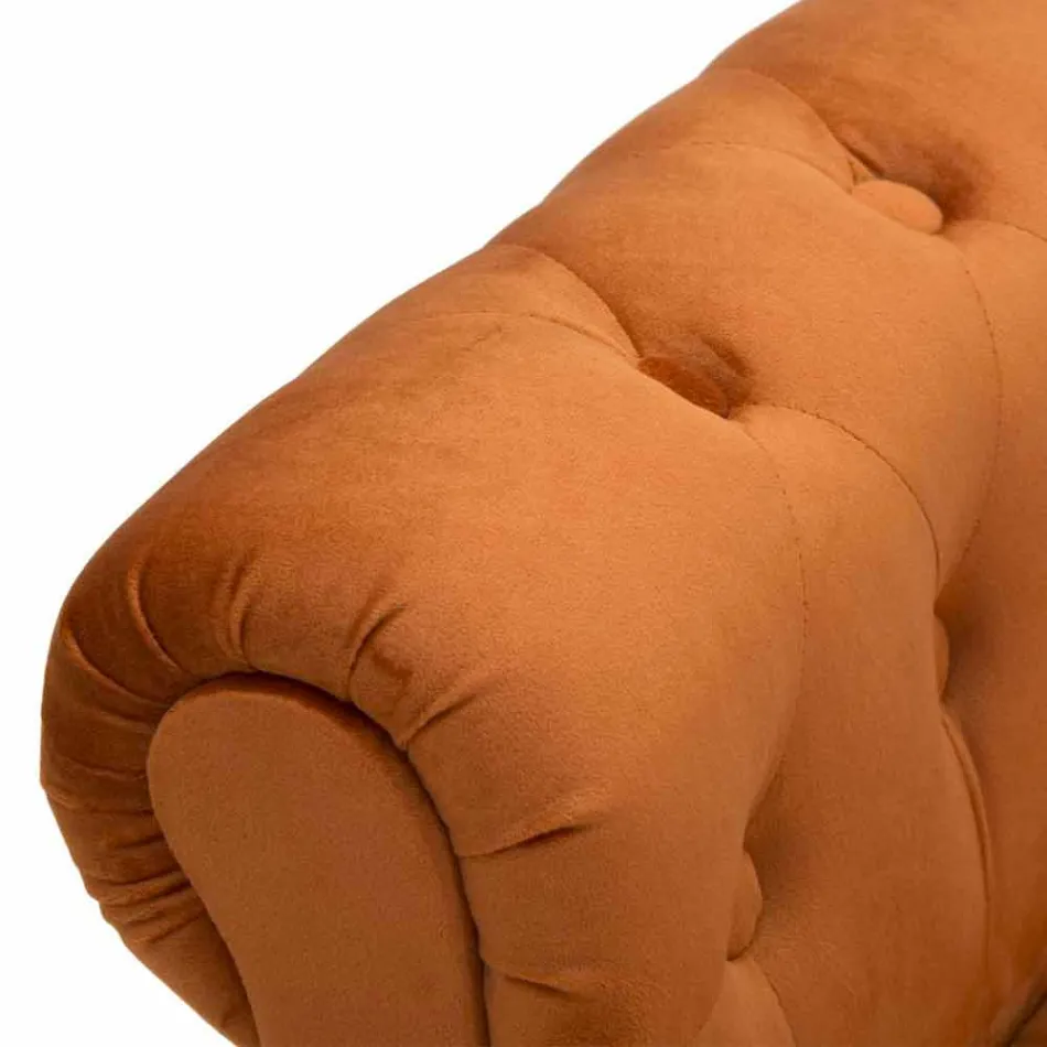 Moderní designová obdélníková lavice ze dřeva a látky - Theodore Viadurini