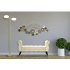 Moderní designová obdélníková lavice ze dřeva a látky - Theodore Viadurini