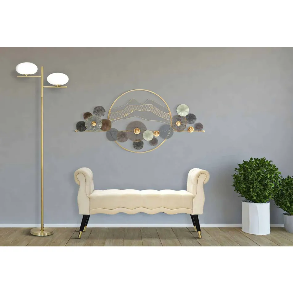 Moderní designová obdélníková lavice ze dřeva a látky - Theodore Viadurini