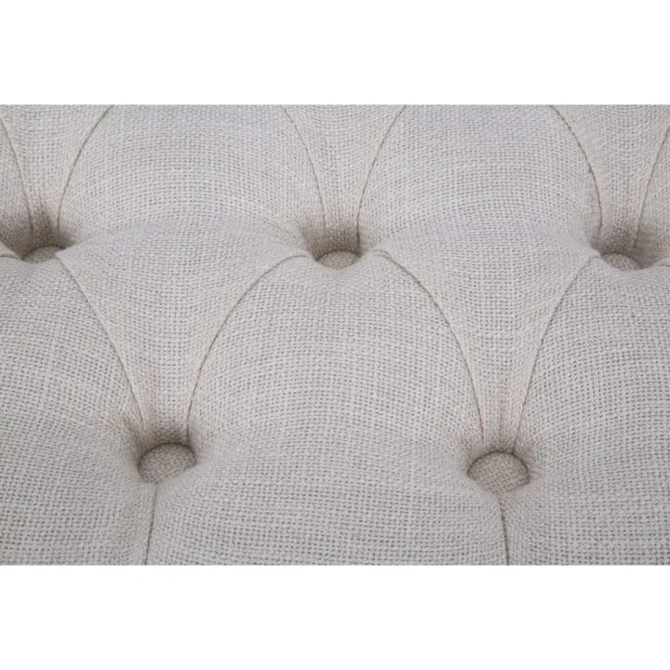 Shabby Chic Lavice ze dřeva se sedadlem z prošívané textilie - Rocchetta Viadurini