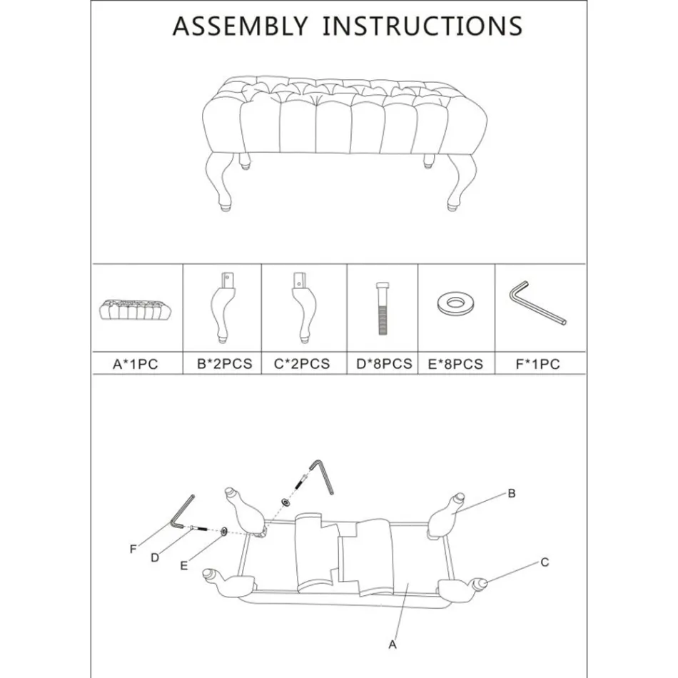 Shabby Chic Lavice ze dřeva se sedadlem z prošívané textilie - Rocchetta Viadurini