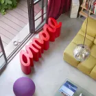 Barevné designové lavičky Slide Love made in Italy Viadurini