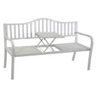 Venkovní lavička z kovu s výsuvným stolkem - Graffetta Viadurini