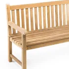 Zahradní lavička z přírodního teaku různých velikostí - Yggdrasil Viadurini