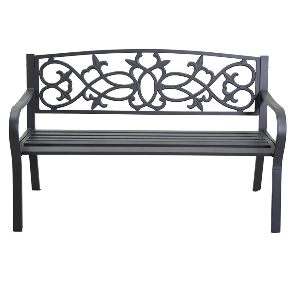 Zahradní lavička z kovu s různými povrchovými úpravami - sešívačka Viadurini