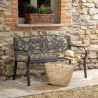 Zahradní lavička z kovu s různými povrchovými úpravami - sešívačka Viadurini