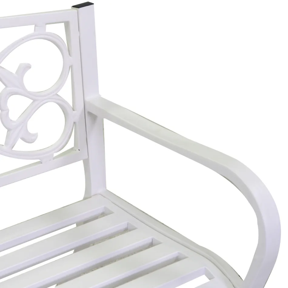 Zahradní lavička z kovu s různými povrchovými úpravami - sešívačka Viadurini